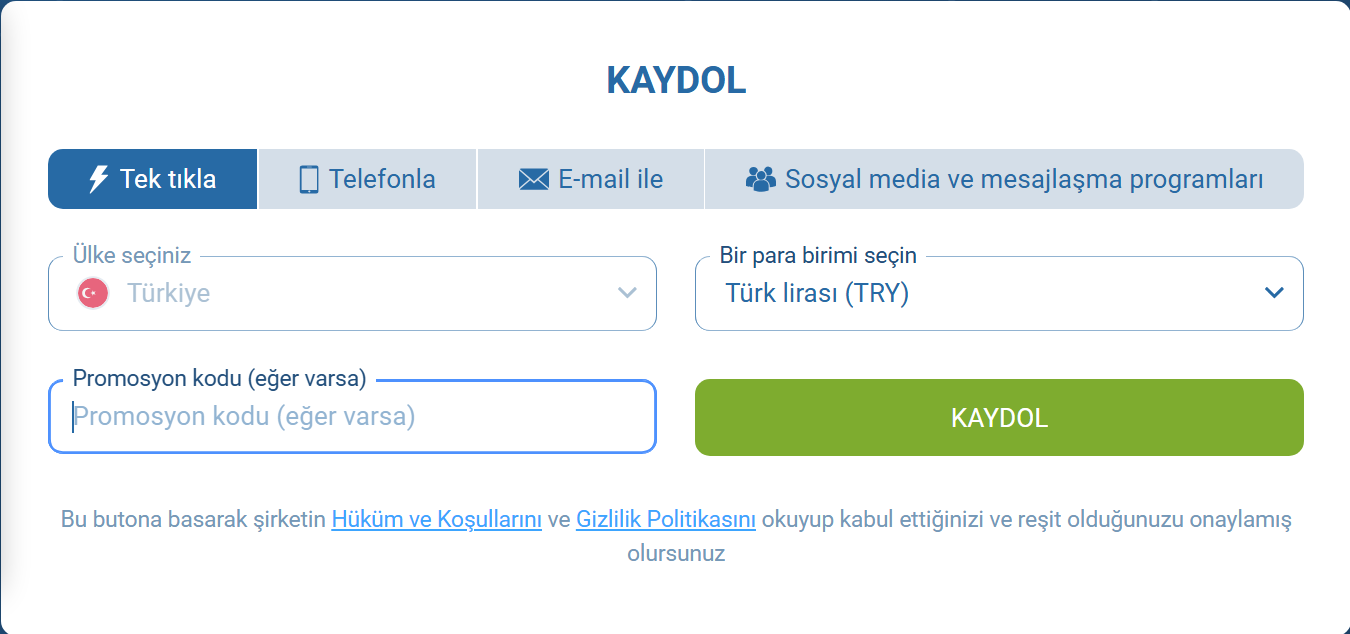 1xbet kaydı