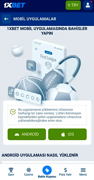 1xbet mobil indir